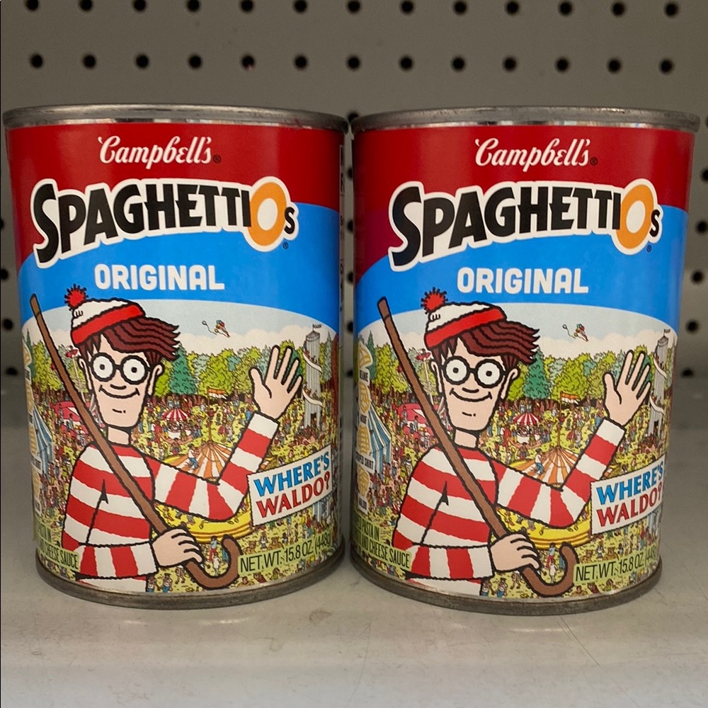Campbell's SpaghettiOs Original Cans where’s Waldo